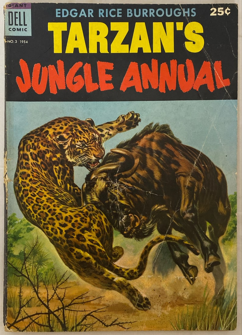 Tarzan's Jungle Annual 3 Dell Comic Book: 1954, Please preview and see all photos for condition 