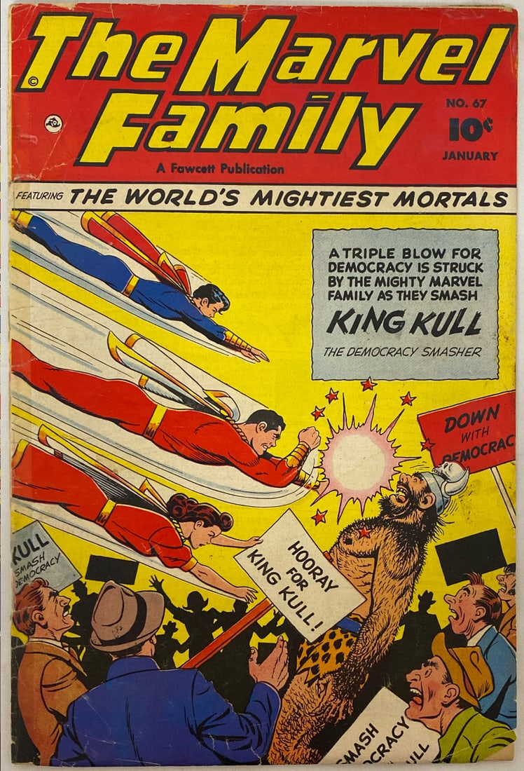 The Marvel Family 67 Fawcett Comic Book: 1952, tape, Please preview and see all photos for condition 