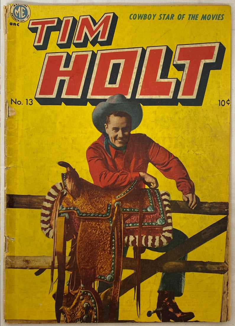 Tim Holt 13 Magazine Enterprises Comic Book: 1950, cover taped on, Please preview and see all photos for condition 