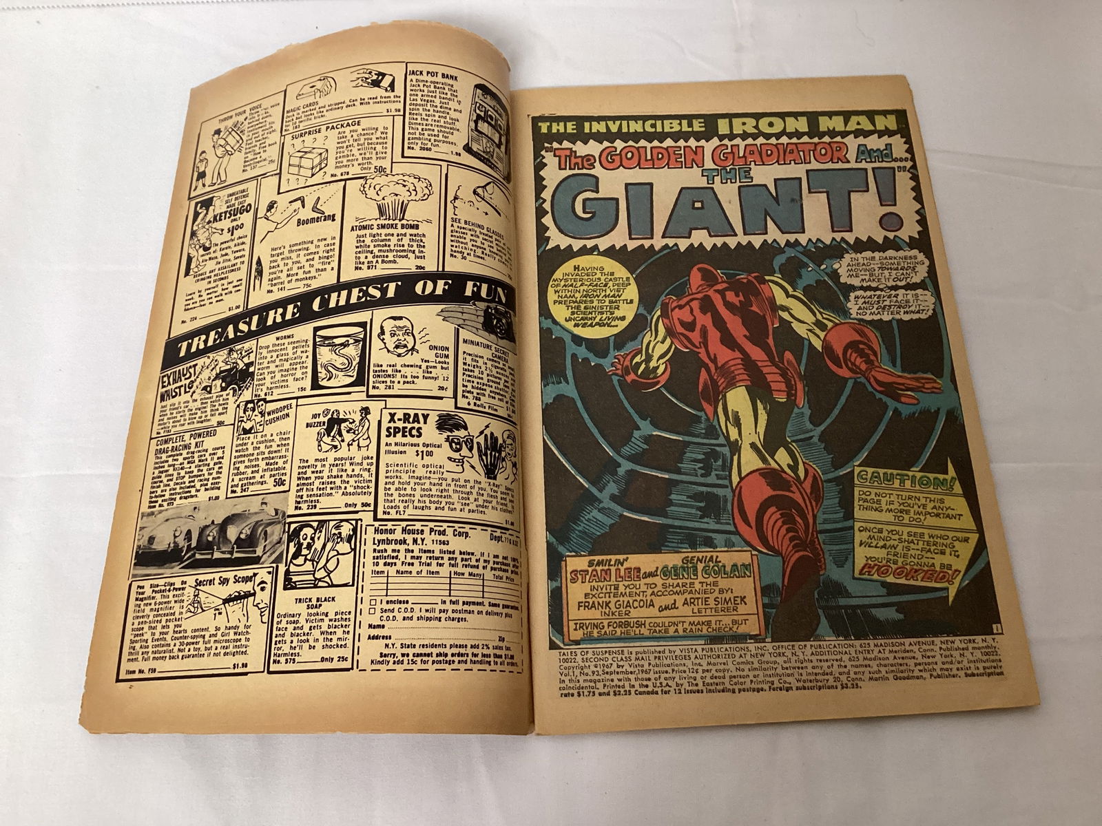 Tales of Suspense 93 Marvel Iron Man Captain America Comic Book - 6
