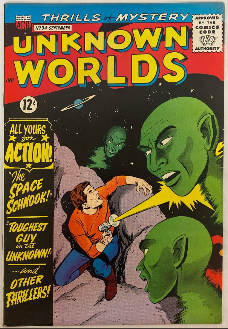 Unknown Worlds 34 ACG Comic Book: 1964, Please preview and see all photos for condition