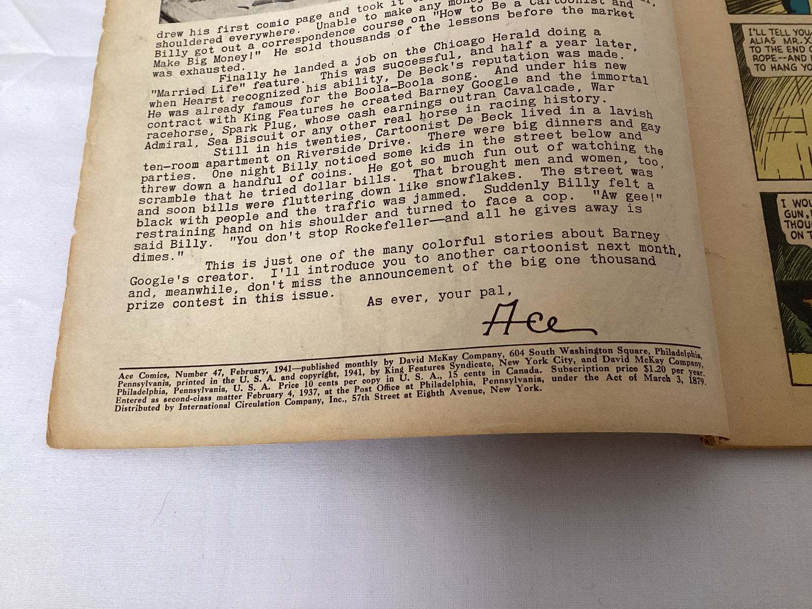 Ace Comics 47 King Comic Book - 7