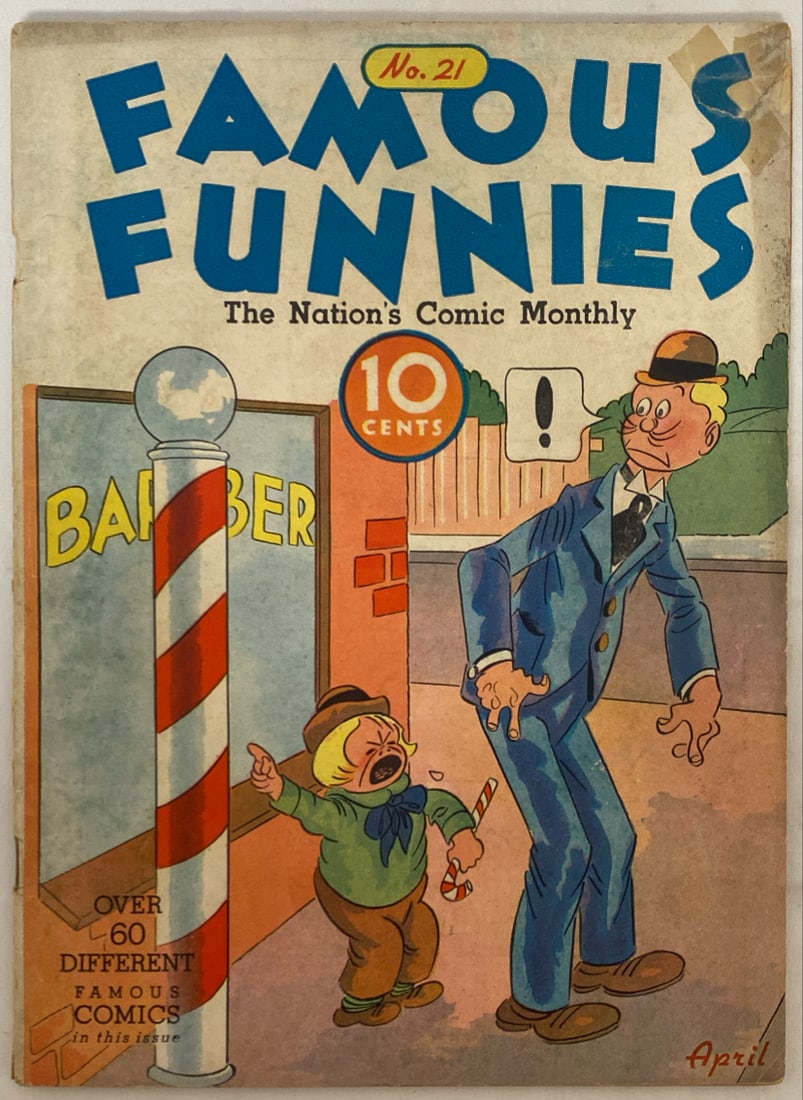 Famous Funnies 21 Comic Book: 1936, Please preview and see all photos for condition 