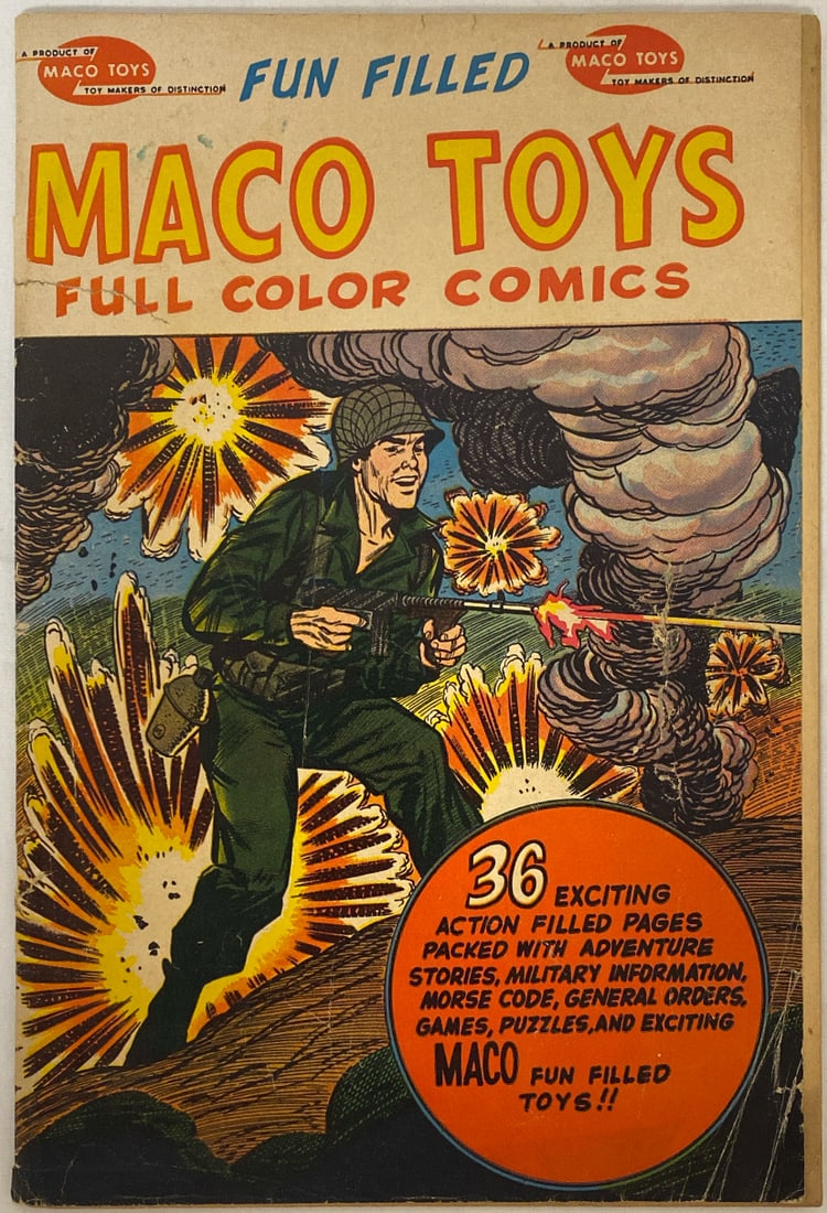 Maco Toys Full Color Charlton Comic Book: 1959, cover detached, Please preview and see all photos for condition 