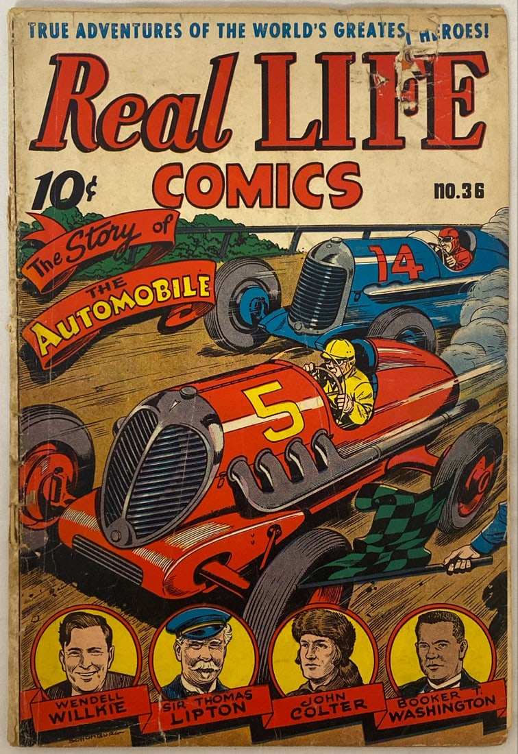 Real Life Comics 36 Comic Book: 1946, cover detached, Please preview and see all photos for condition 