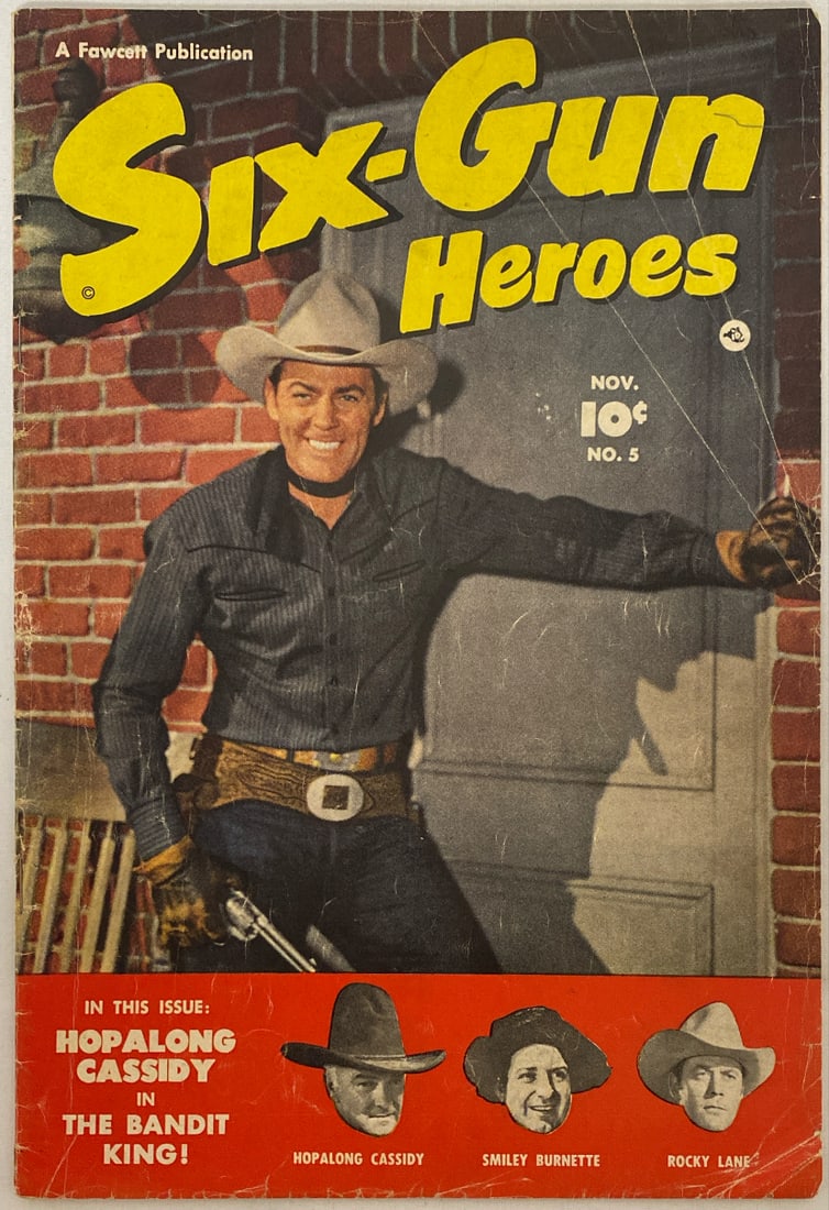 Six-Gun Heroes 5 Fawcett Western Comic Book: 1950, Please preview and see all photos for condition 
