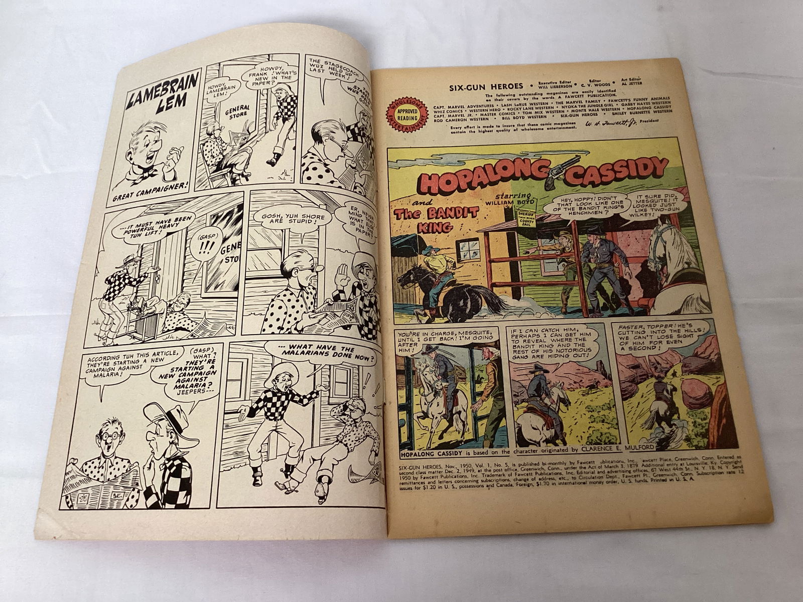 Six-Gun Heroes 5 Fawcett Western Comic Book - 6