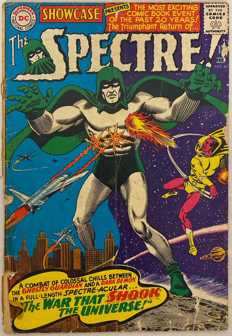 The Spectre 60 DC Comic Book: 1966, cover detached and almost split, Please preview and see all photos for condition 