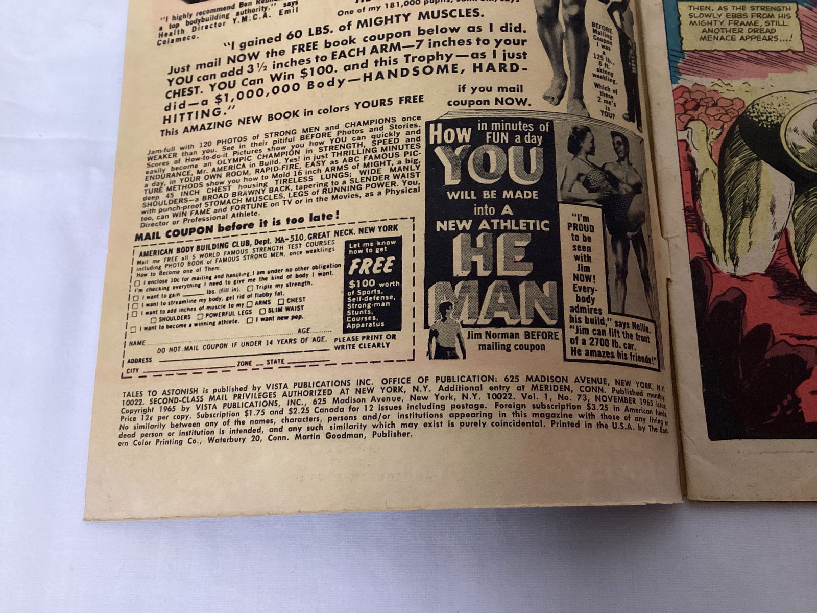 Tales to Astonish 73 Marvel Sub-Mariner Hulk Comic Book - 7