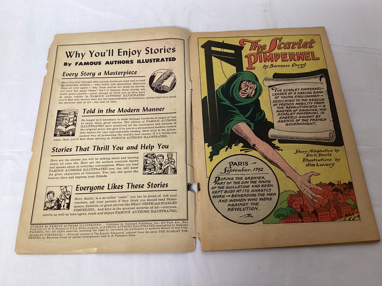 Stories by Famous Authors Illustrated 1 Scarlet Pimpernel Comic Book - 6