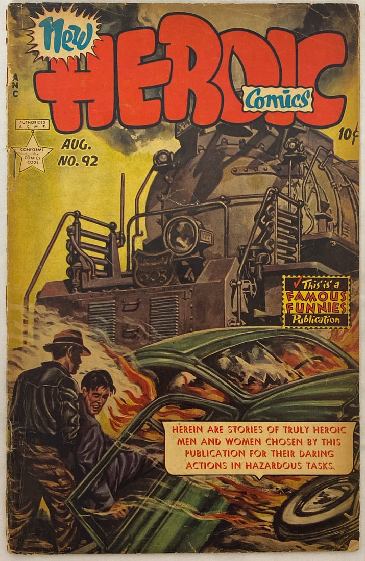 New Heroic Comics 92 Famous Funnies Comic Book: 1954, Please preview and see all photos for condition