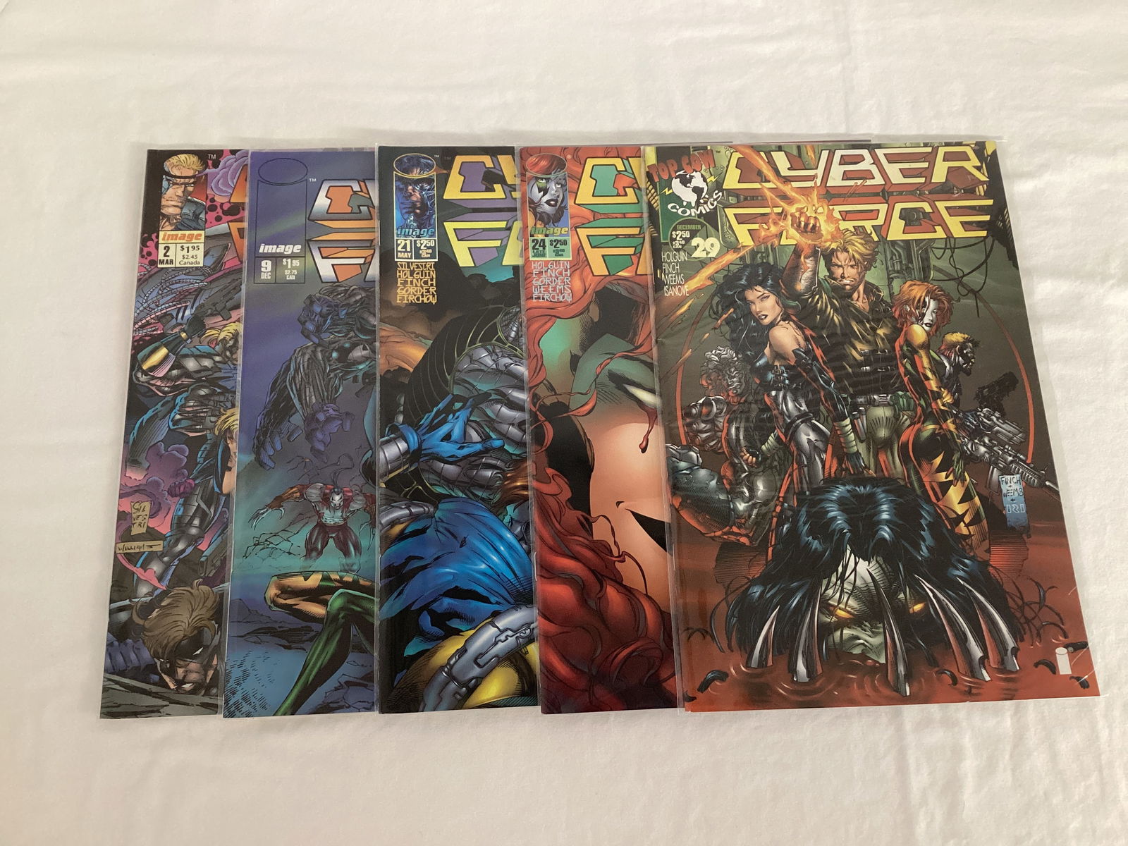 Five Cyber Force Image Comic Books (1 of 4)