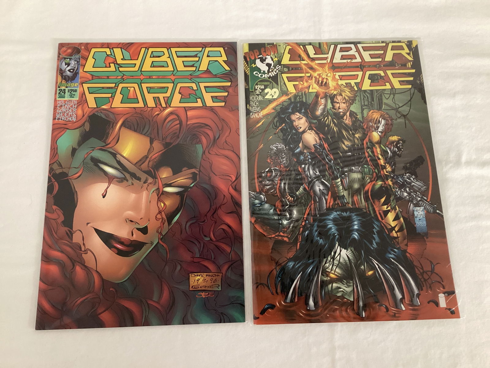 Five Cyber Force Image Comic Books - 2