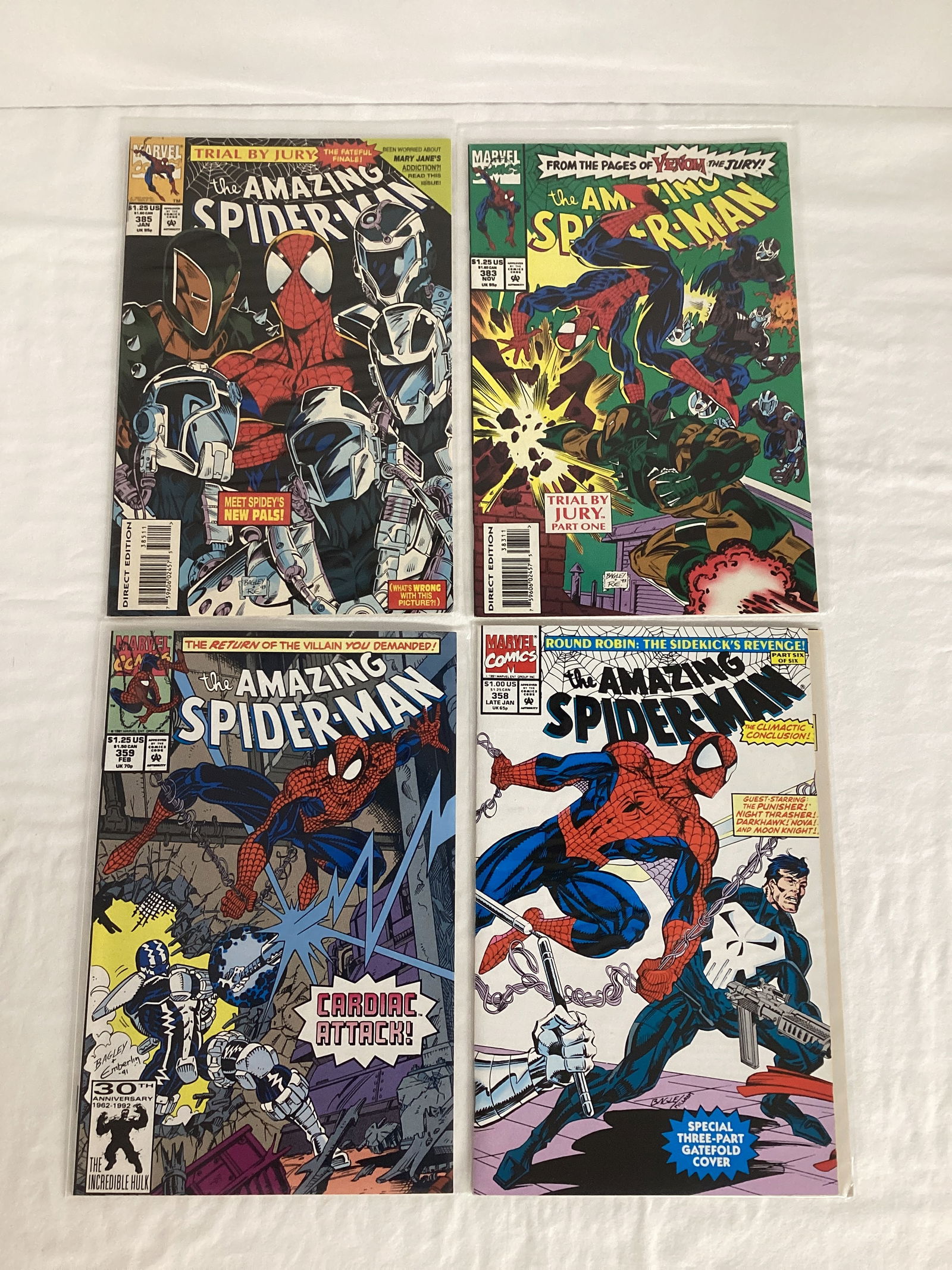 Four Amazing Spider-Man Marvel Comic Books: Please preview and see all photos for condition