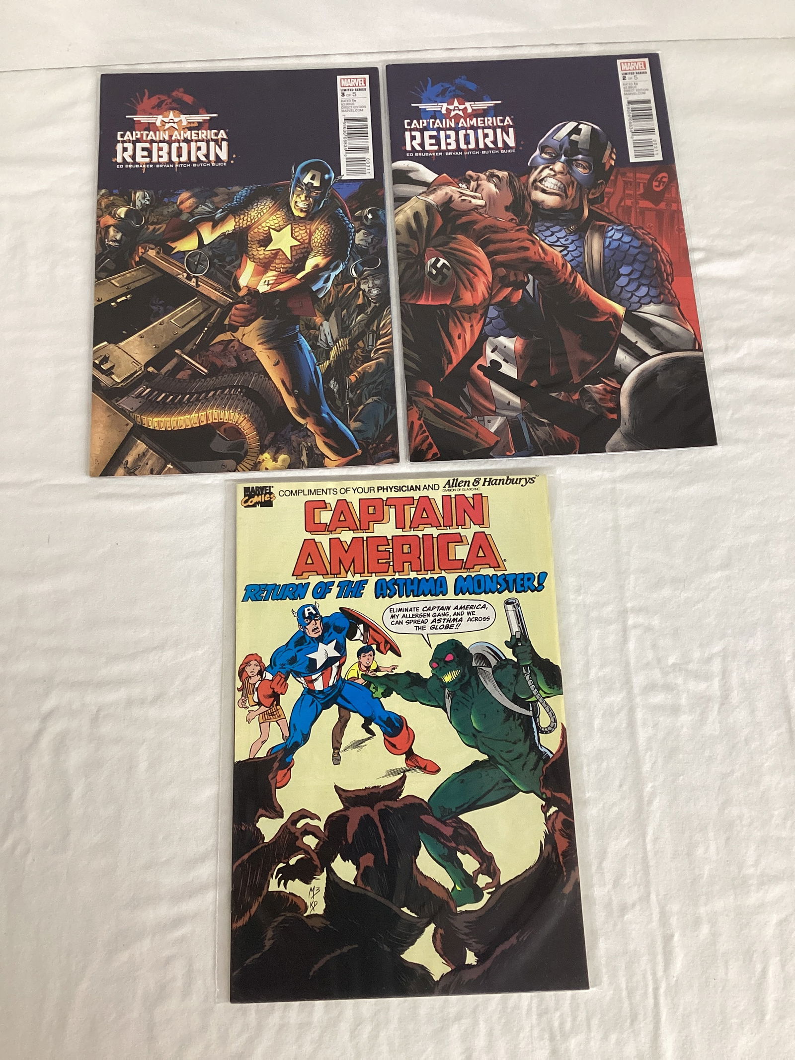 Three Captain America Marvel Comic Books (1 of 4)
