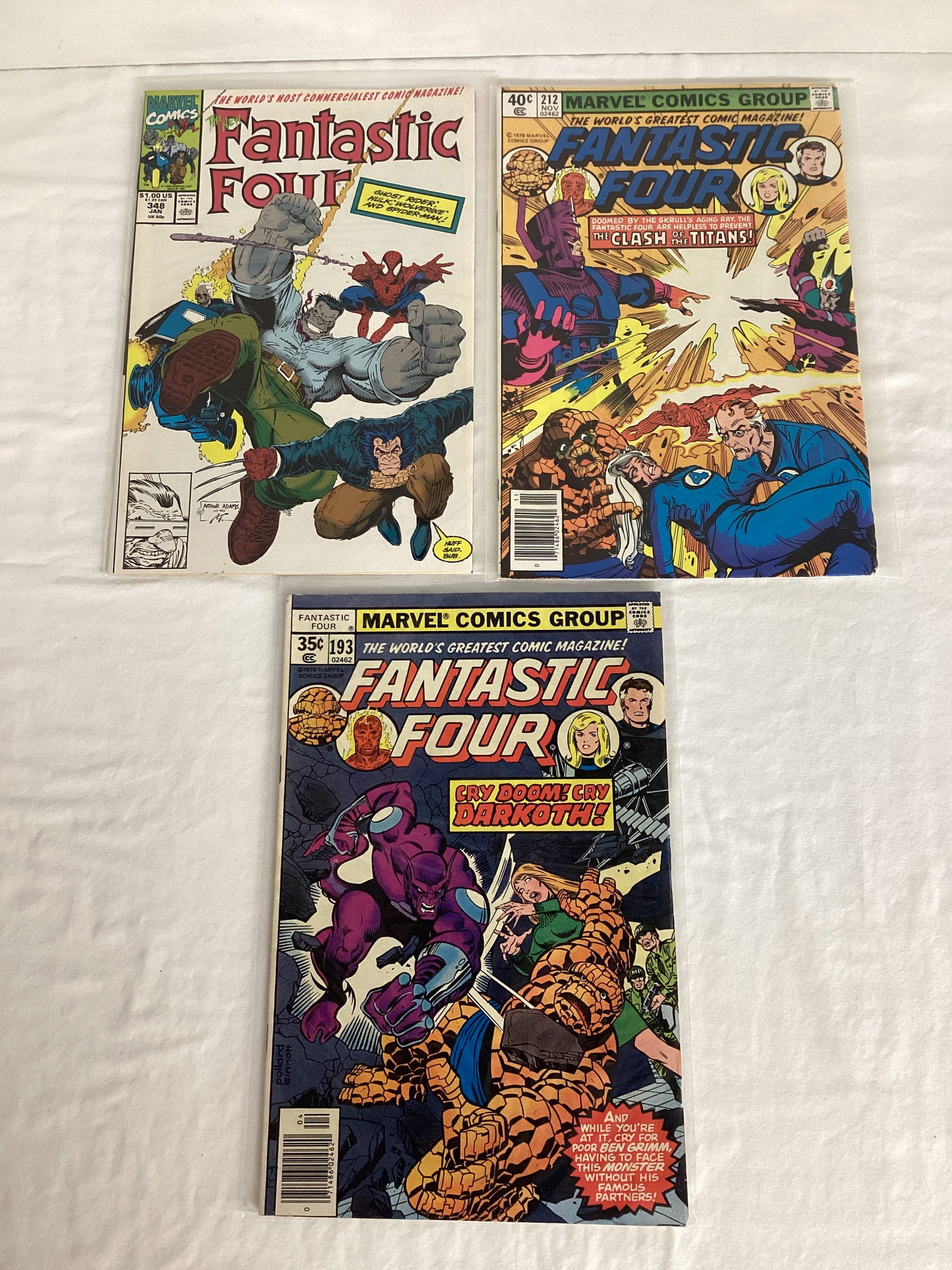Three Fantastic Four Marvel Comic Books (1 of 4)