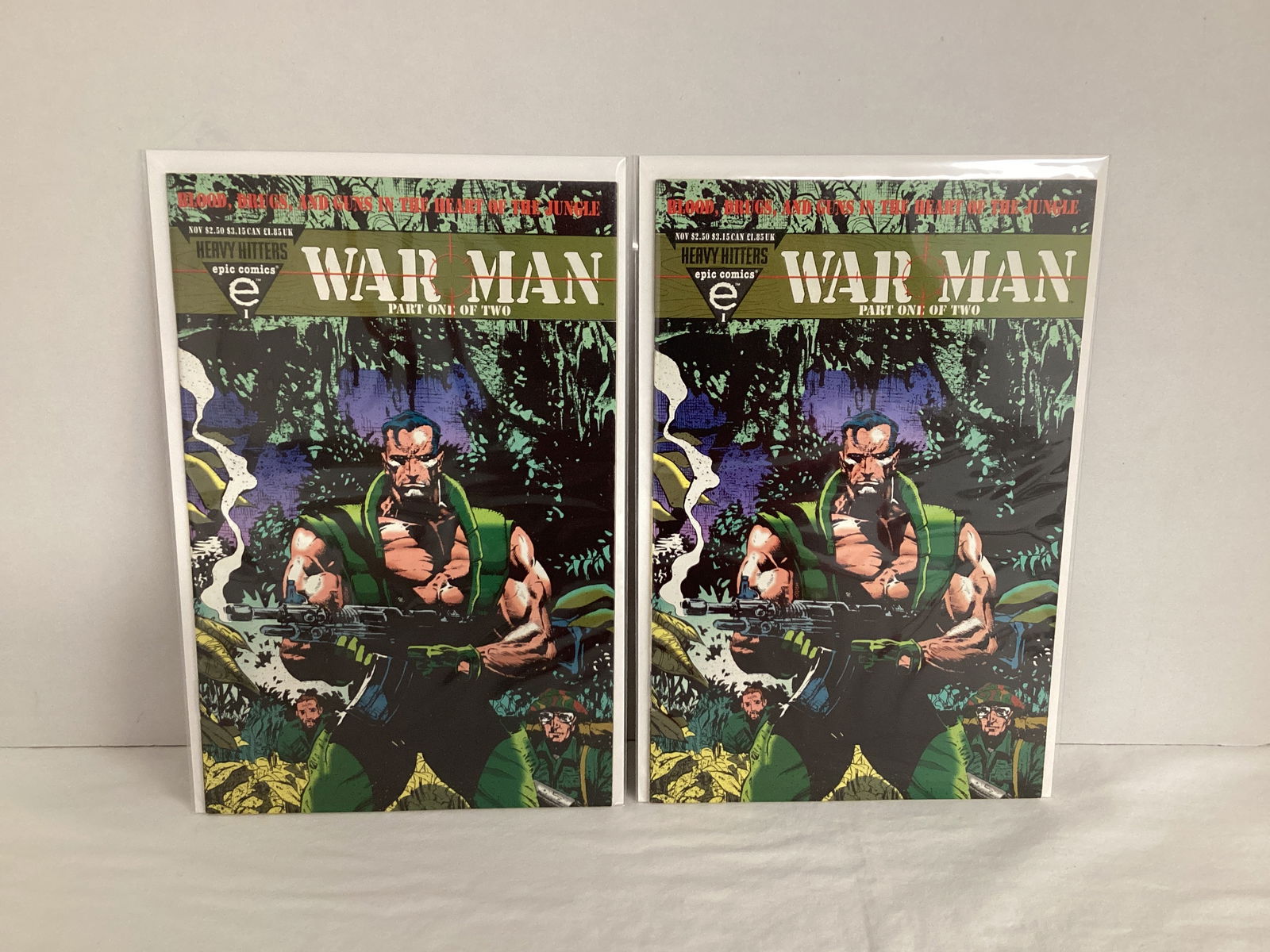 Two War Man 1 Epic Comic Books: Garth Ennis, Please preview and see all photos for condition 