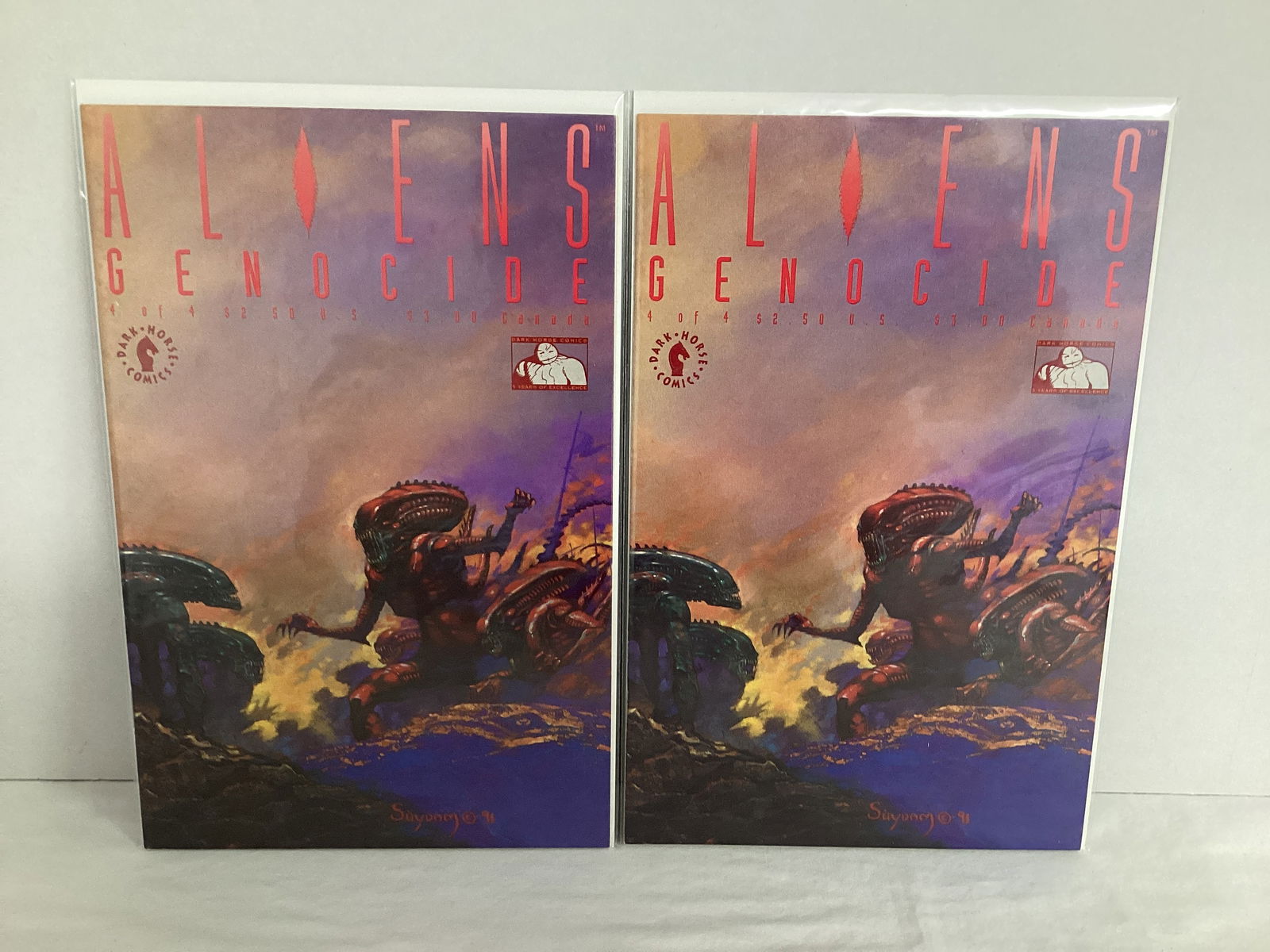 Two Aliens Genocide 4 Dark Horse Comic Books: Please preview and see all photos for condition 