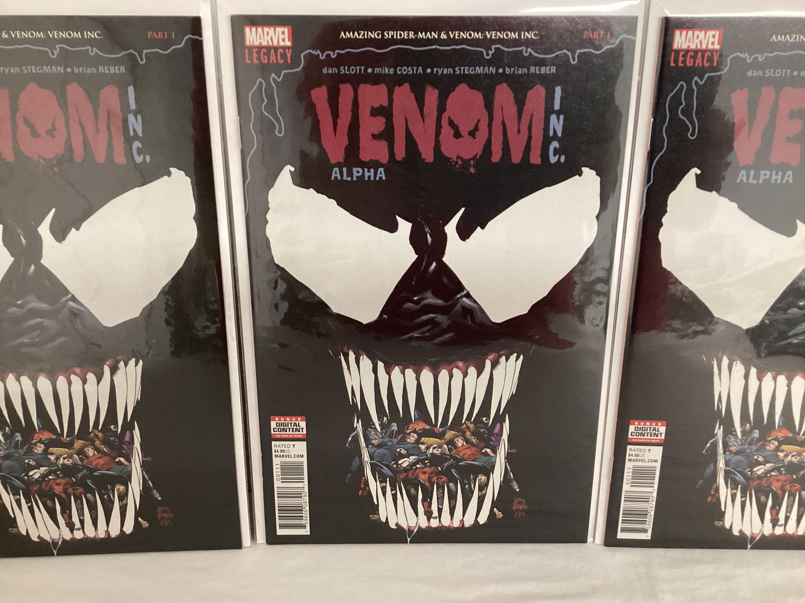 Three Venom Inc Alpha 1 Marvel Legacy Comic Books - 3
