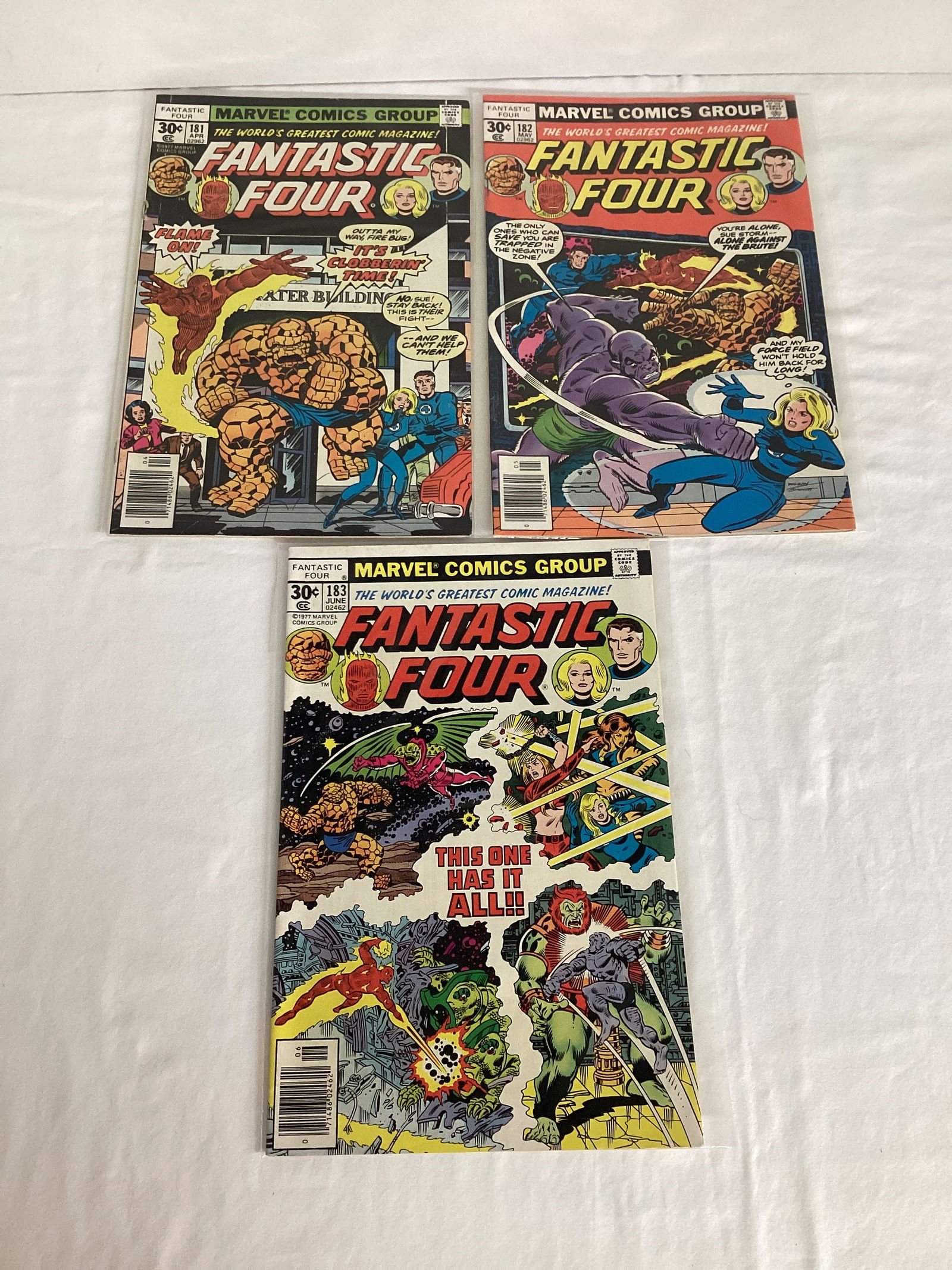 Three Fantastic Four Marvel Comic Books (1 of 4)