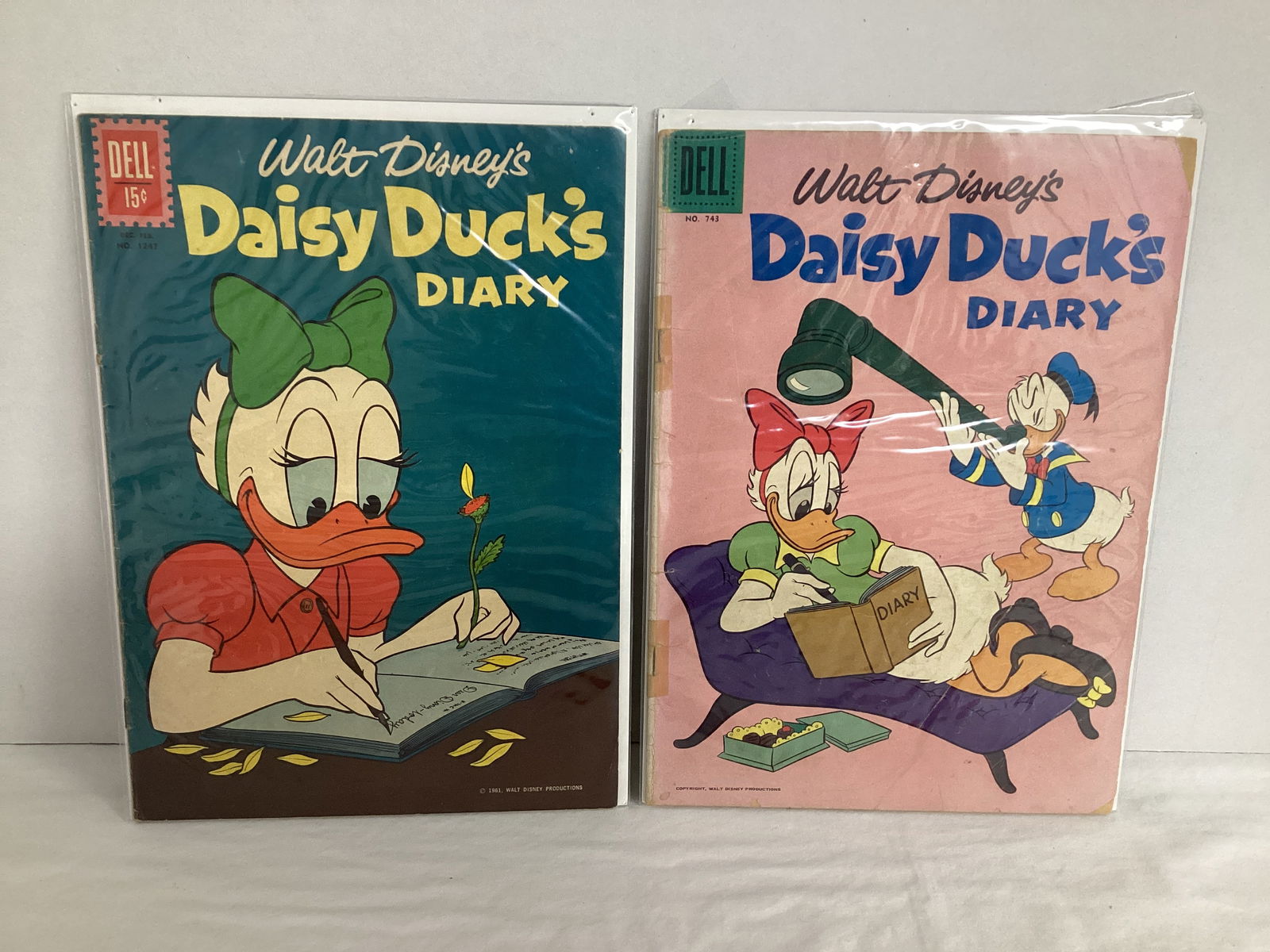 Two Walt Disney's Daisy Duck's Diary Dell Comic Books (1 of 5)