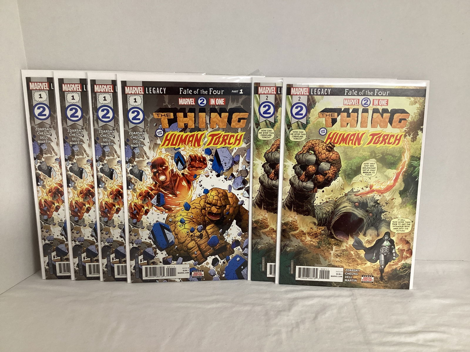 The Thing and Human Torch Marvel Comic Books (1 of 3)