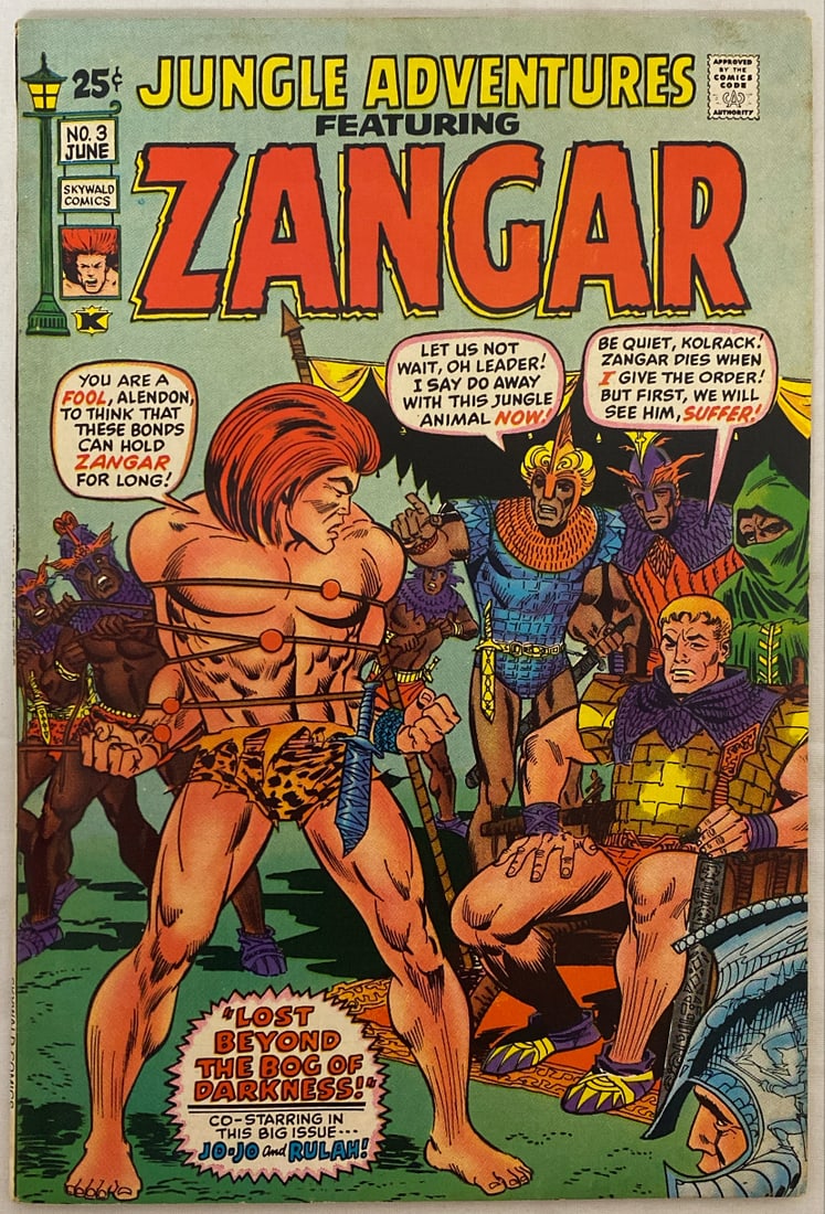 Jungle Adventures Featuring Zangar 3 Skywald Comic Book: 1971, Please preview and see all photos for condition 
