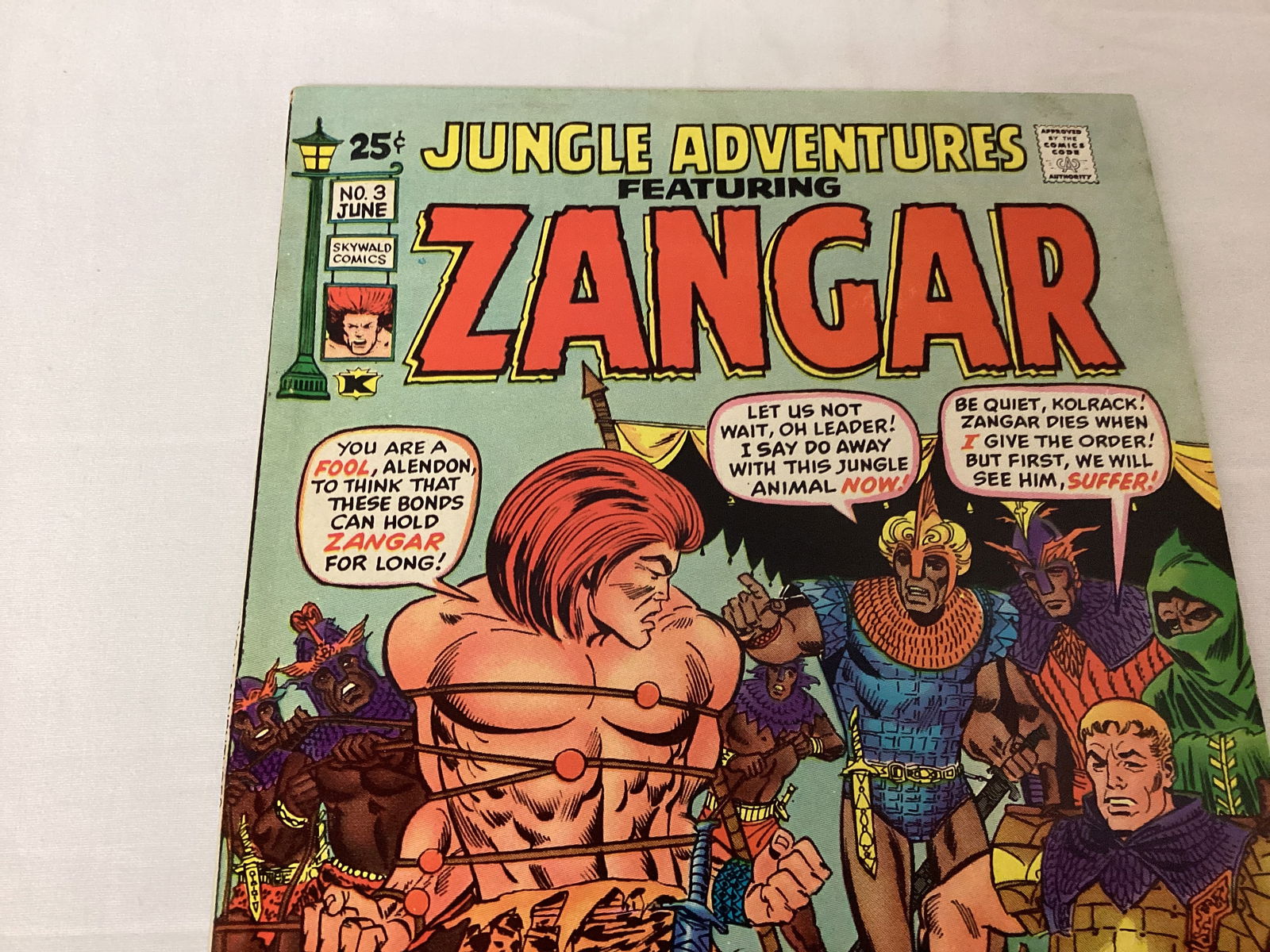 Jungle Adventures Featuring Zangar 3 Skywald Comic Book - 2