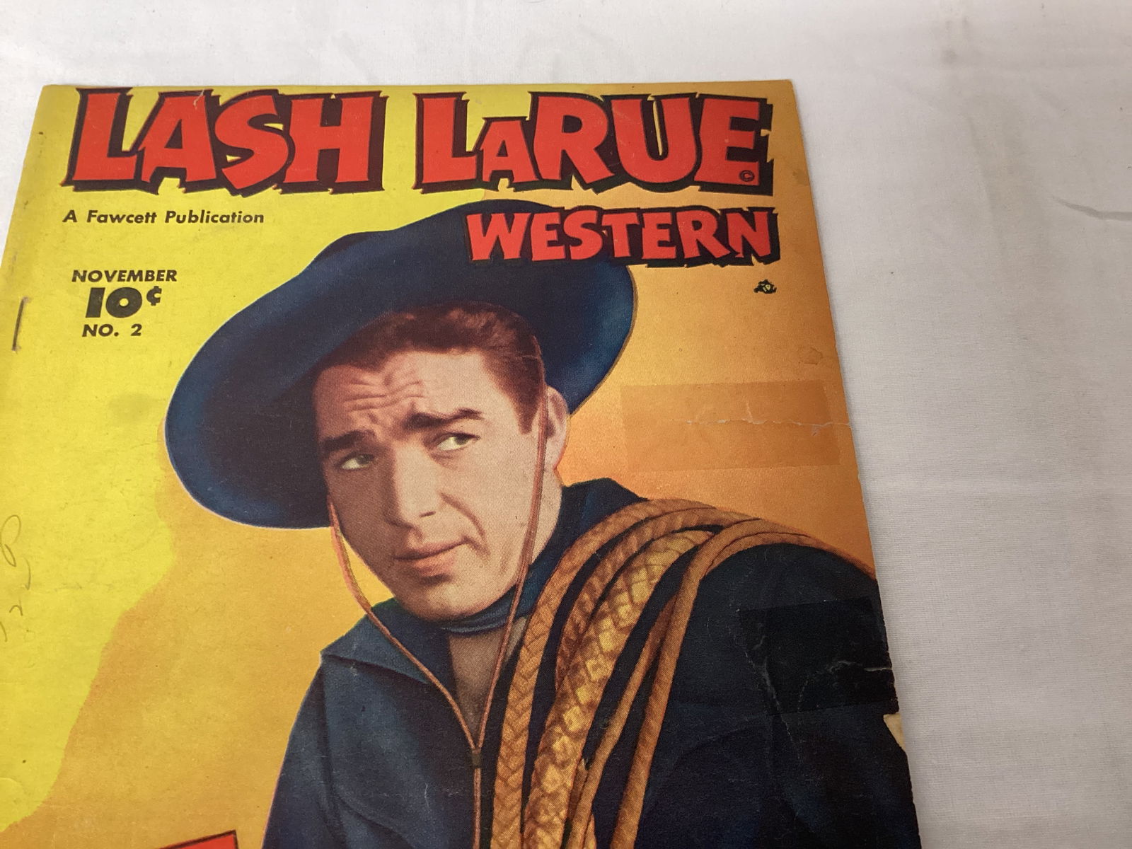 Lash Larue Western 2 Fawcett Comic Book - 3