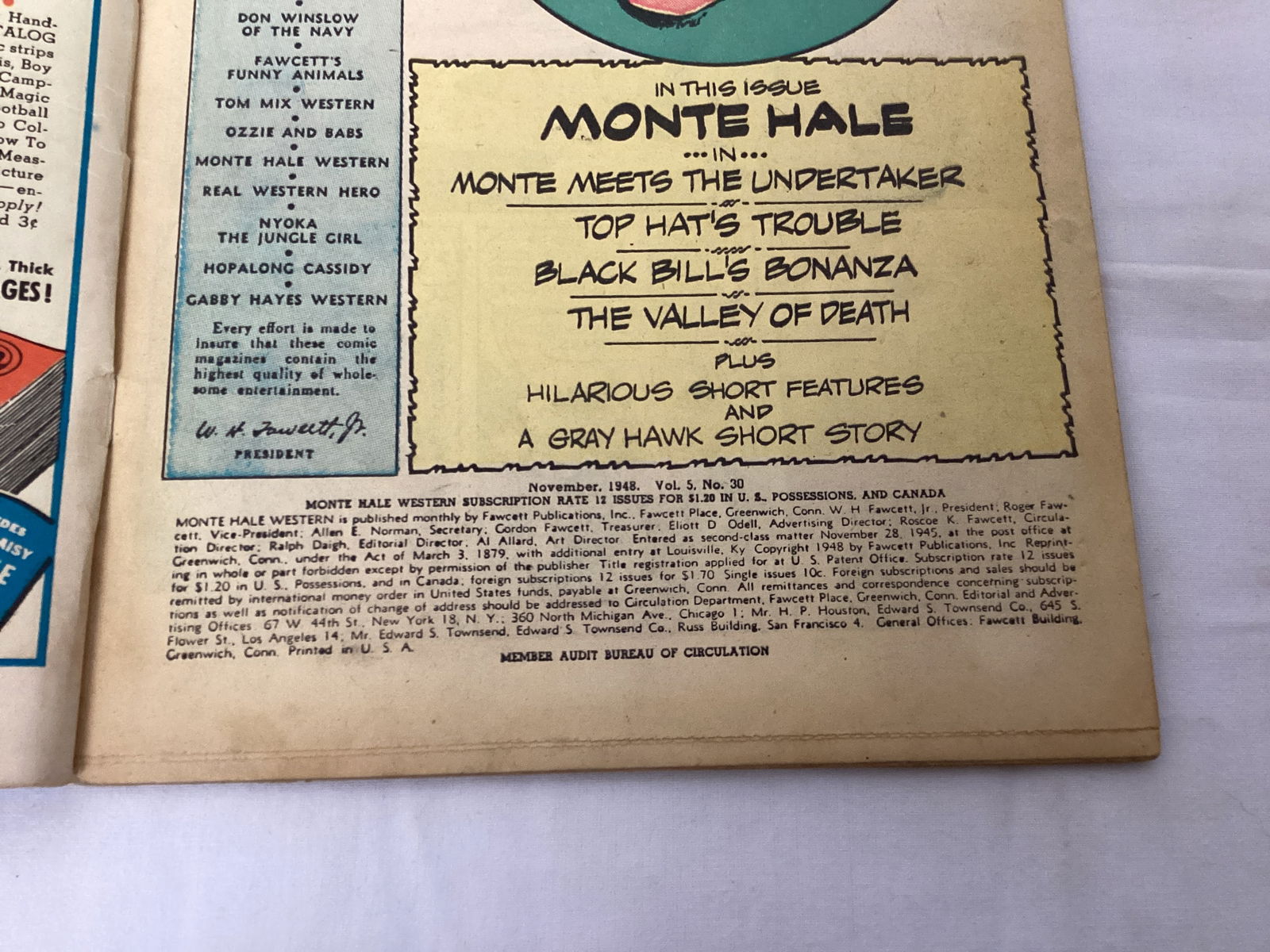 Monte Hale Western 30 Fawcett Comic Book - 7