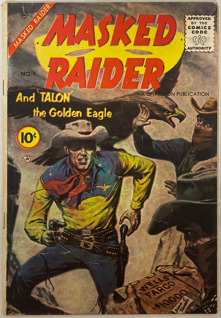 Masked Raider 1 Charlton Comic Book: 1955, Please preview and see all photos for condition 