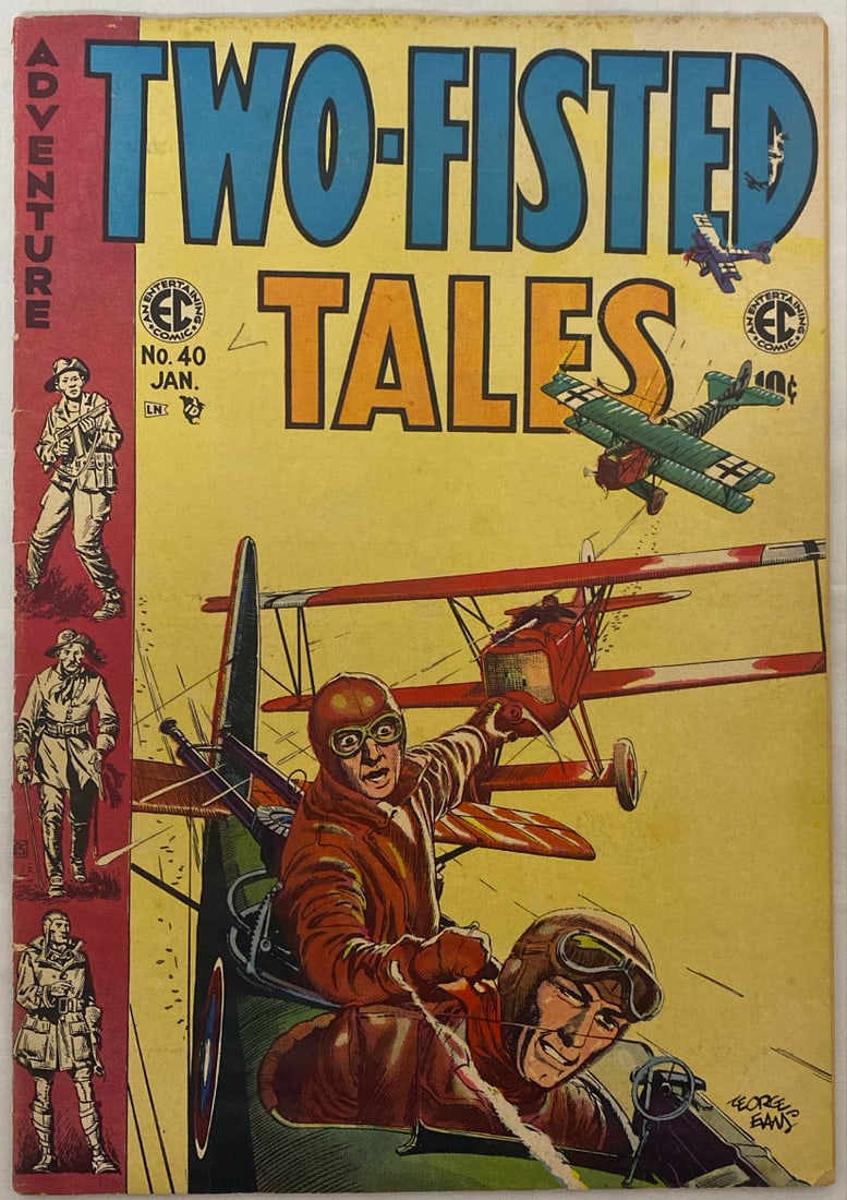 Two-Fisted Tales 40 EC Comic Book: 1955, cover splitting, Please preview and see all photos for condition
