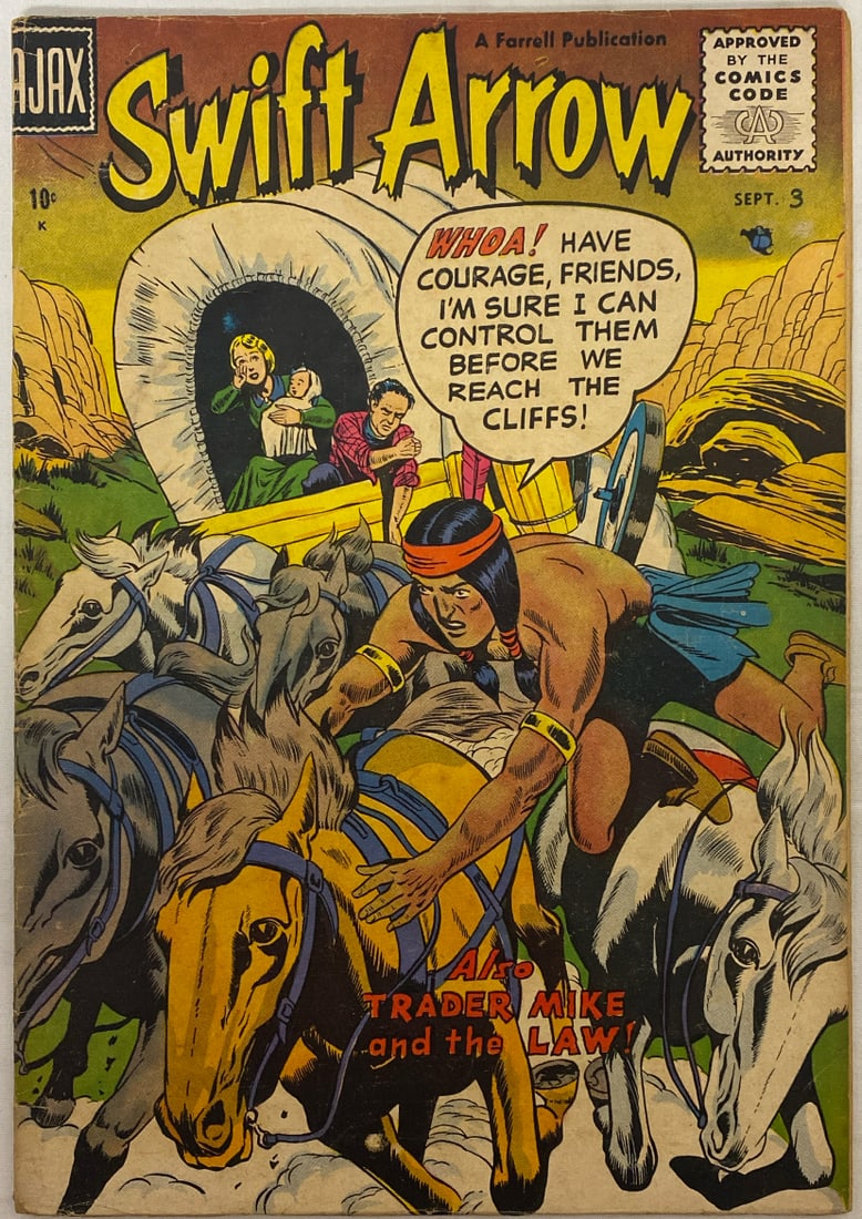 Swift Arrow 3 Ajax Farrell Comic Book: 1957, Please preview and see all photos for condition 