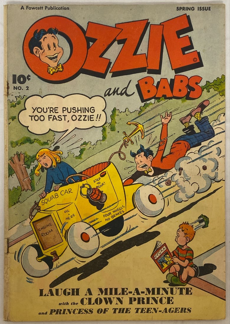 Ozzie and Babs 2 Fawcett Comic Book: 1948, Please preview and see all photos for condition 
