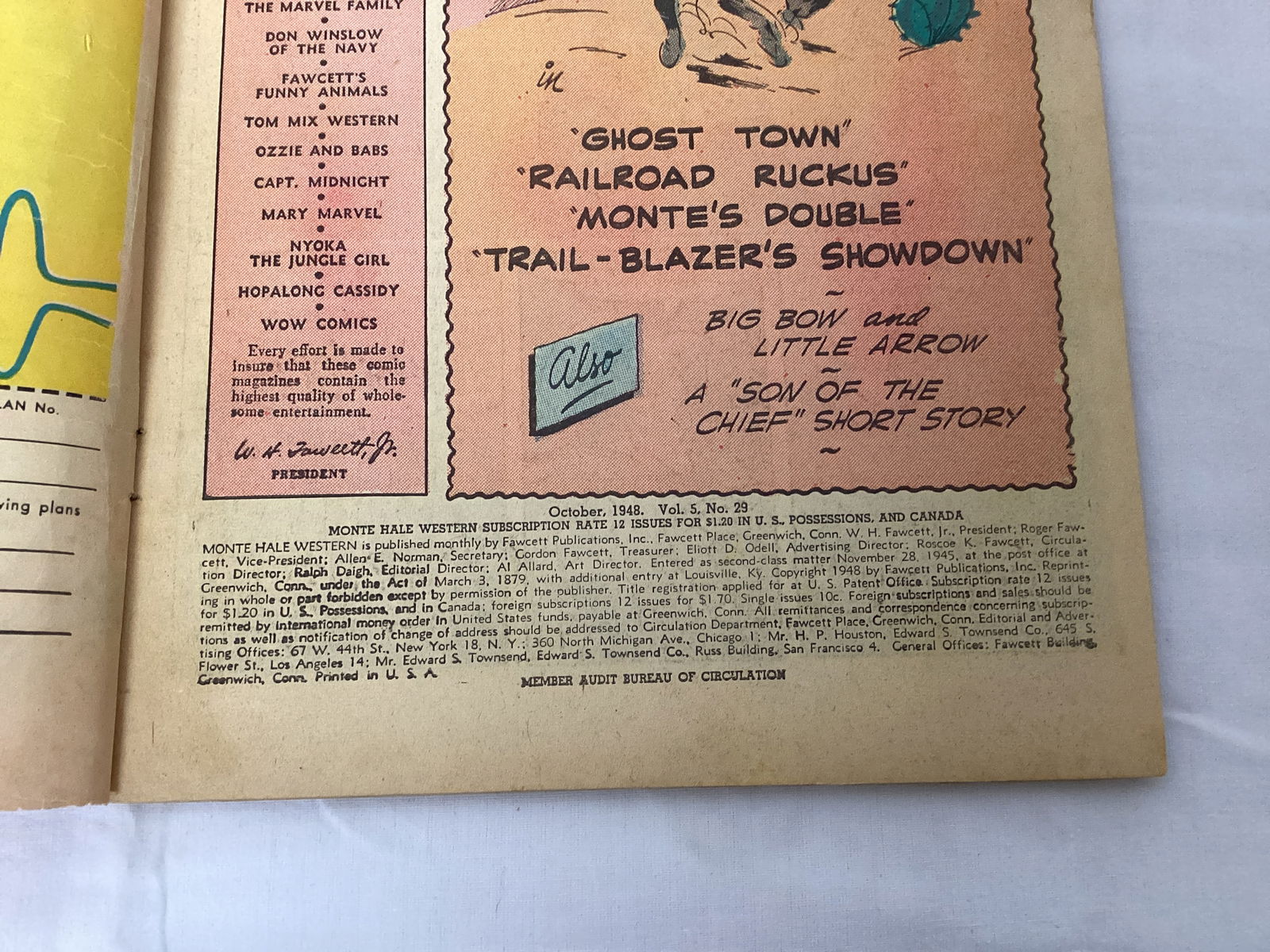 Monte Hale Western 29 Fawcett Comic Book - 7