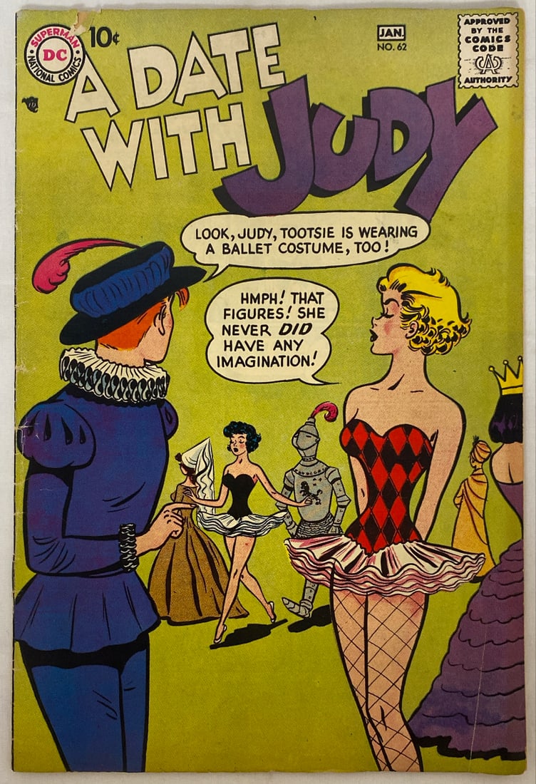 A Date With Judy 62 DC Comic Book: 1957, Please preview and see all photos for condition 
