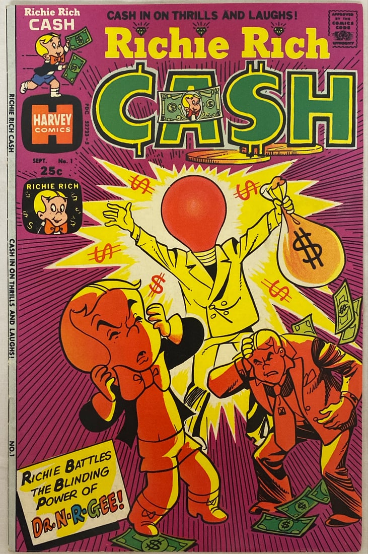 Richie Rich Cash 1 Harvey Comic Book: 1974, Please preview and see all photos for condition