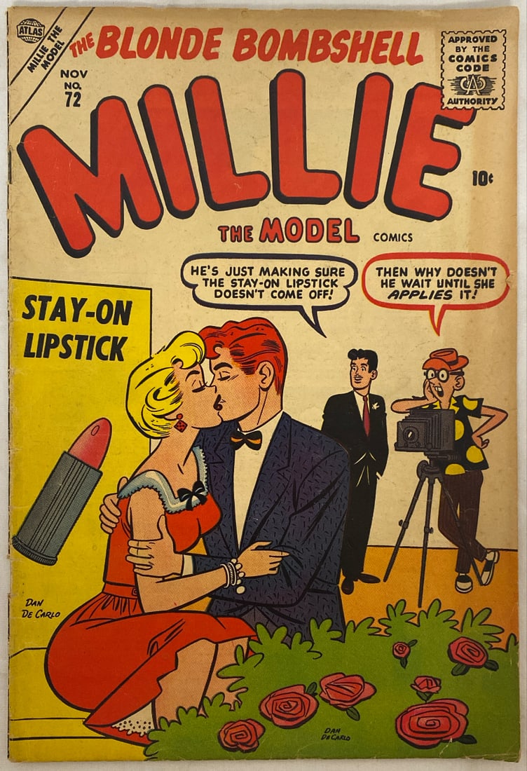 Millie the Model 72 Atlas Comic Book: 1956, Please preview and see all photos for condition 
