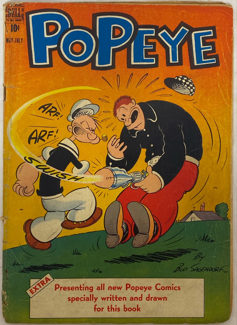 Popeye 2 Dell Comic Book: 1948, Please preview and see all photos for condition 