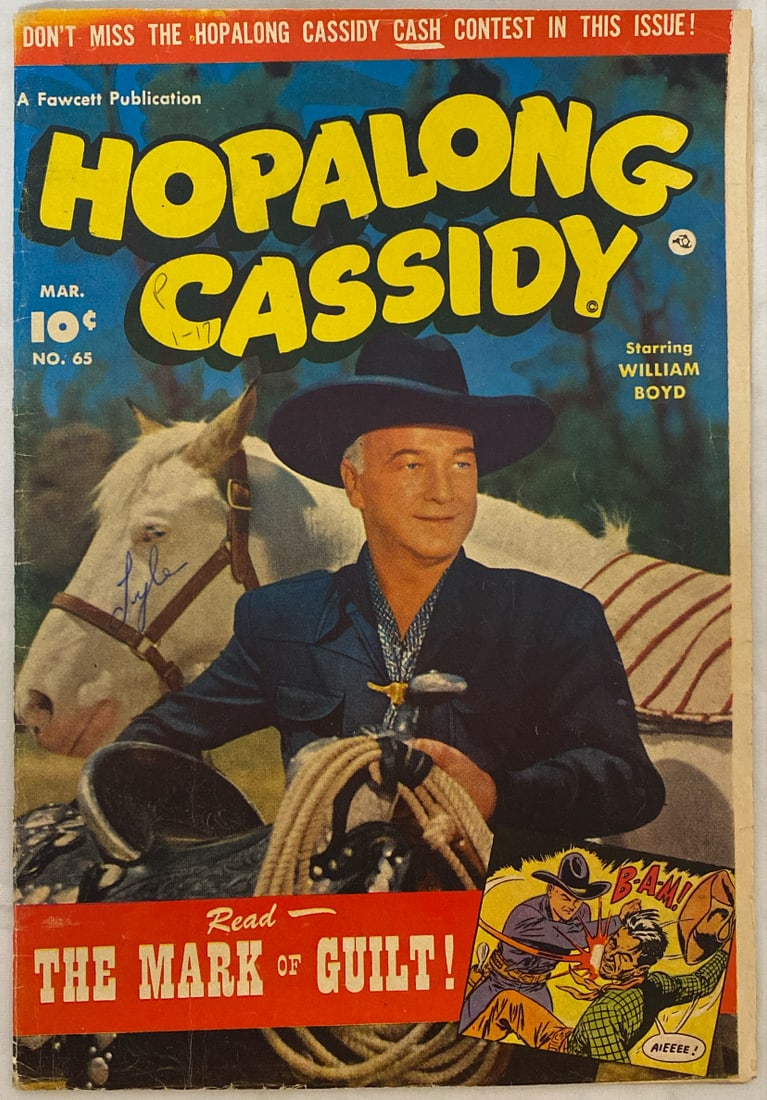 Hopalong Cassidy 65 Fawcett Comic Book: 1952, Please preview and see all photos for condition 