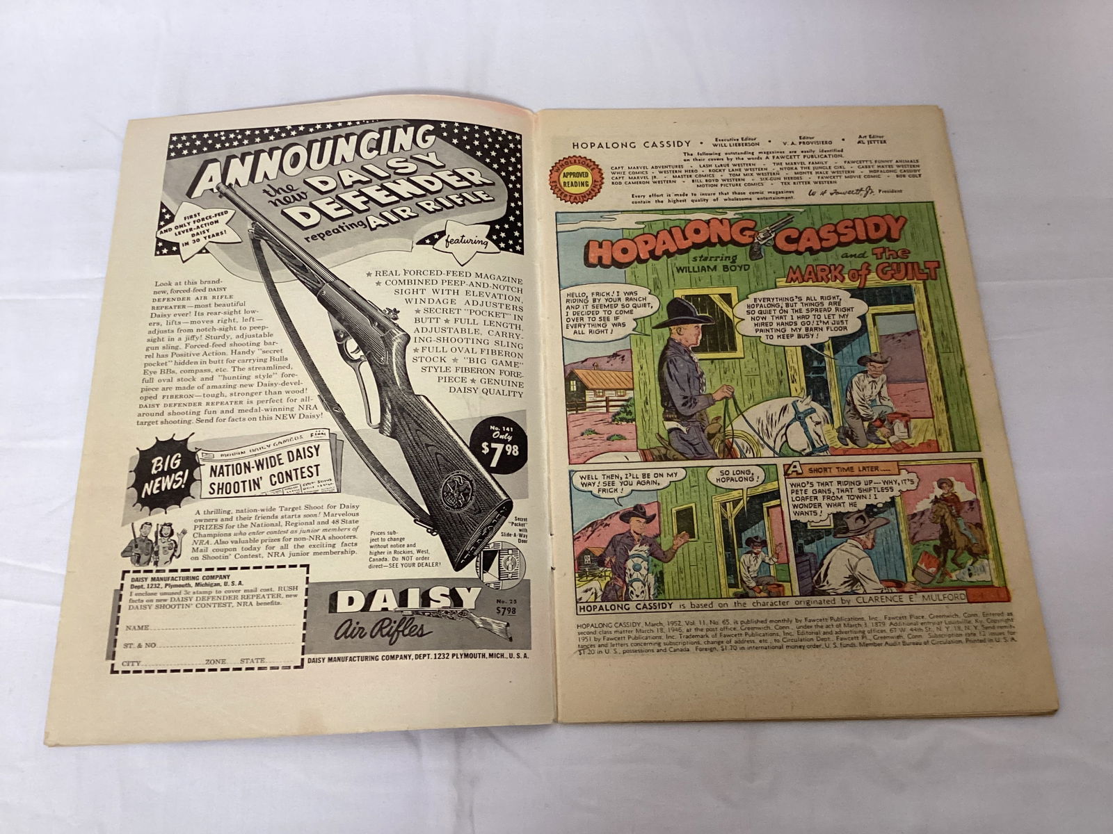 Hopalong Cassidy 65 Fawcett Comic Book - 6