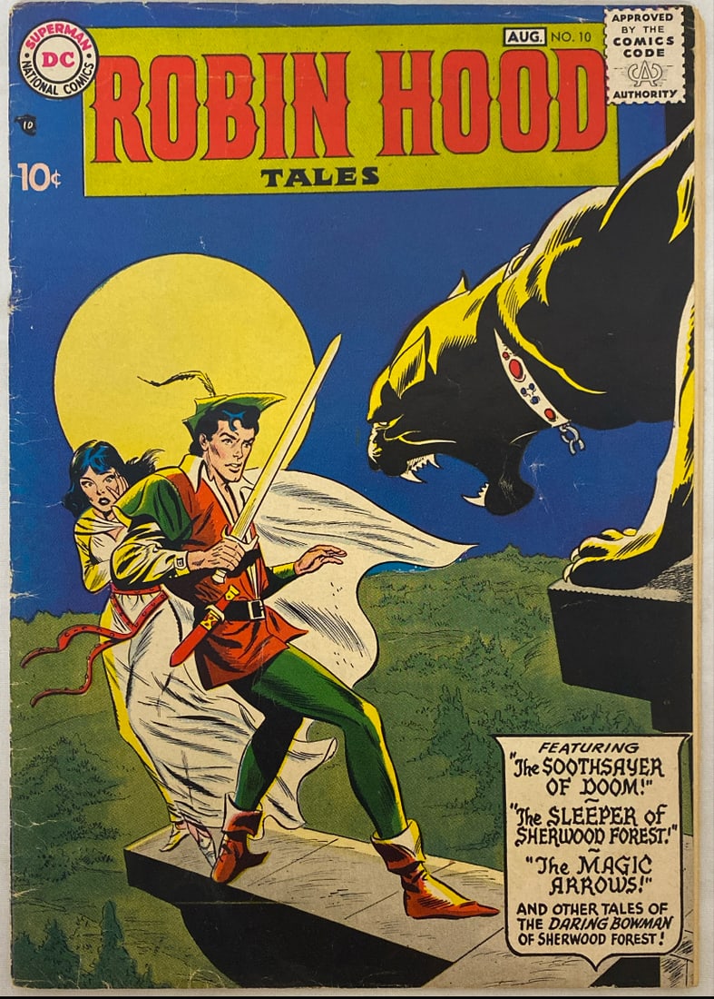Robin Hood Tales 10 DC Comic Book: 1957, Please preview and see all photos for condition 