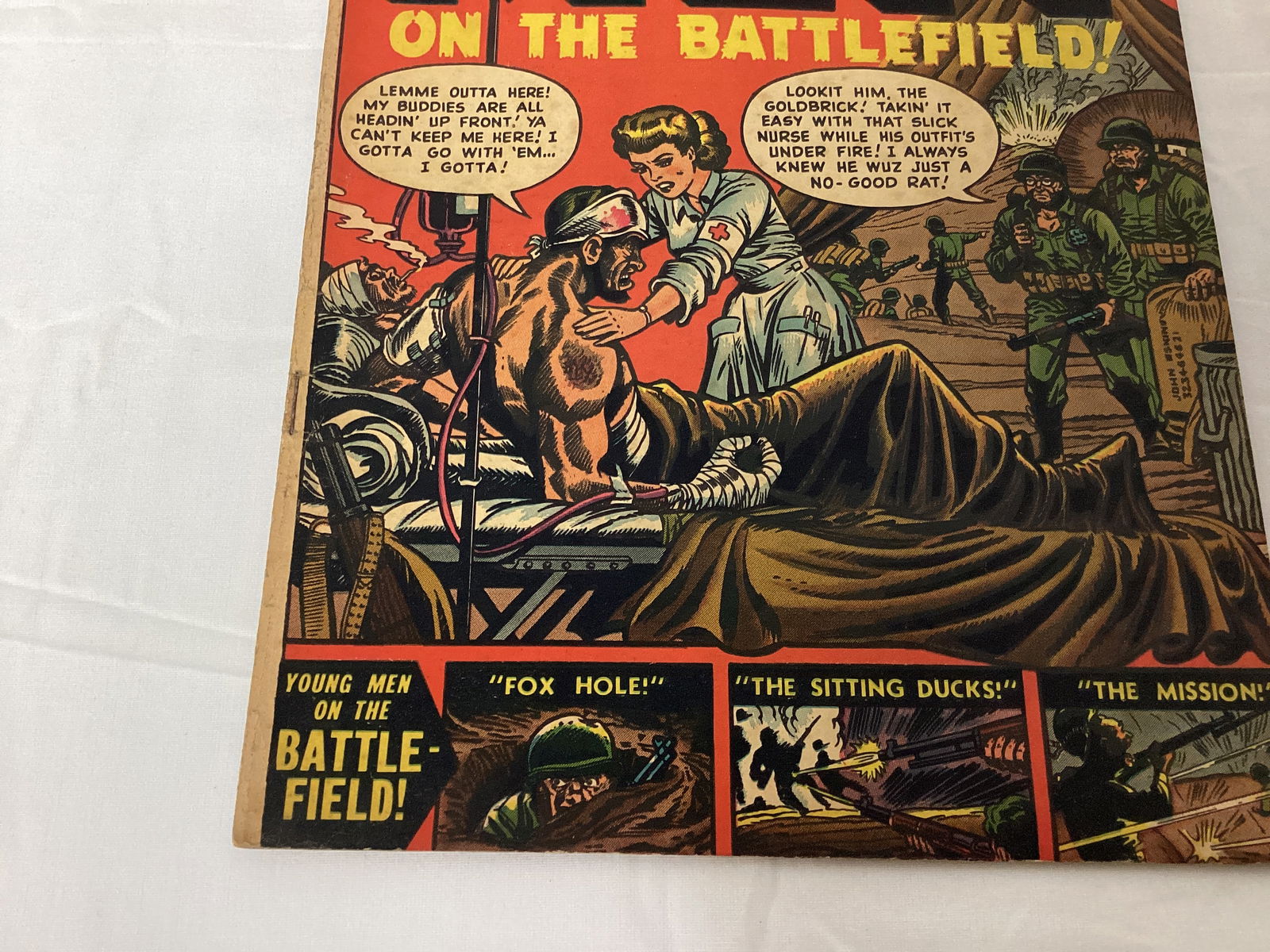 Young Men on the Battlefield! 14 Atlas Comic Book - 4