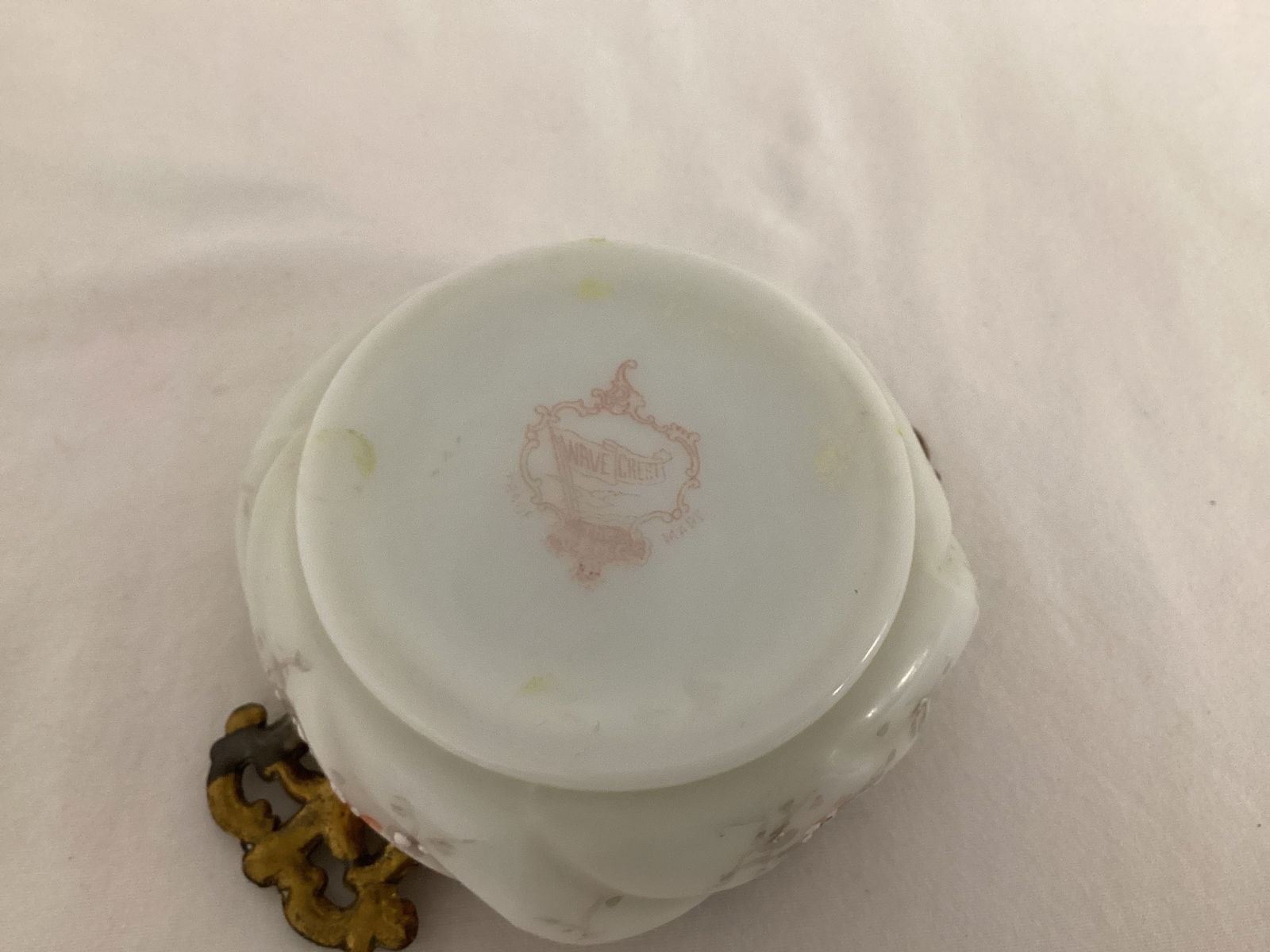 Wave Crest C F Monroe Handled Trinket Dish - 6