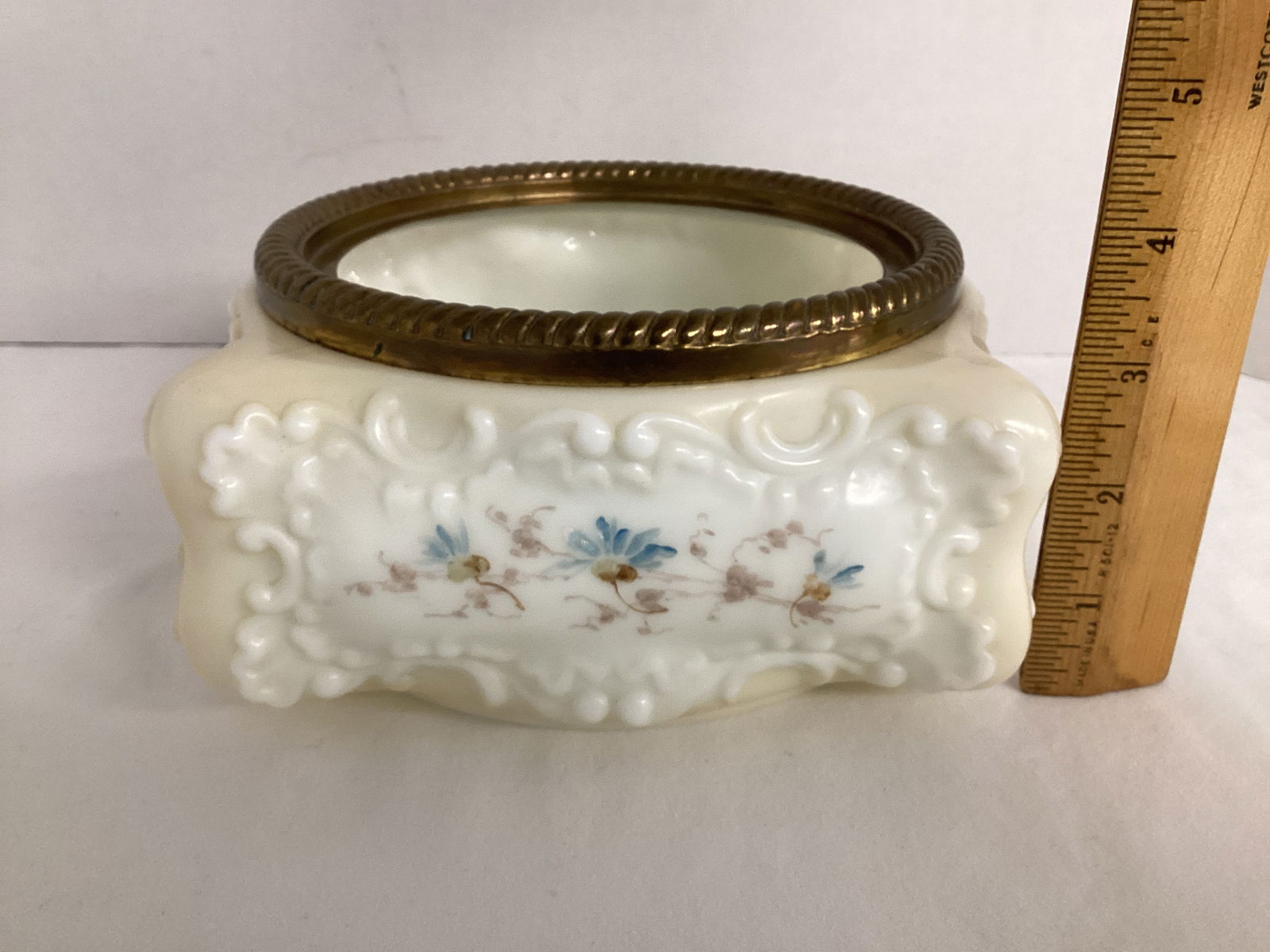 Wave Crest C F Monroe Ferner Open Bowl with Metal Rim - 3