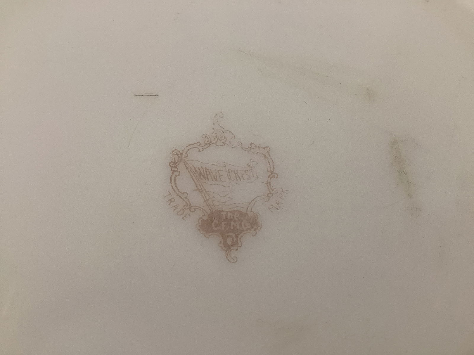 Wave Crest C F Monroe Ferner Open Bowl with Metal Rim - 6