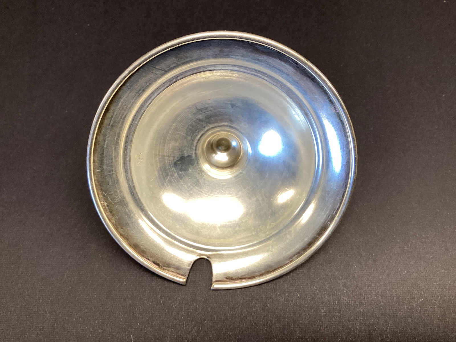 Etched Glass Condiment Jar with Sterling Silver Lid - 3