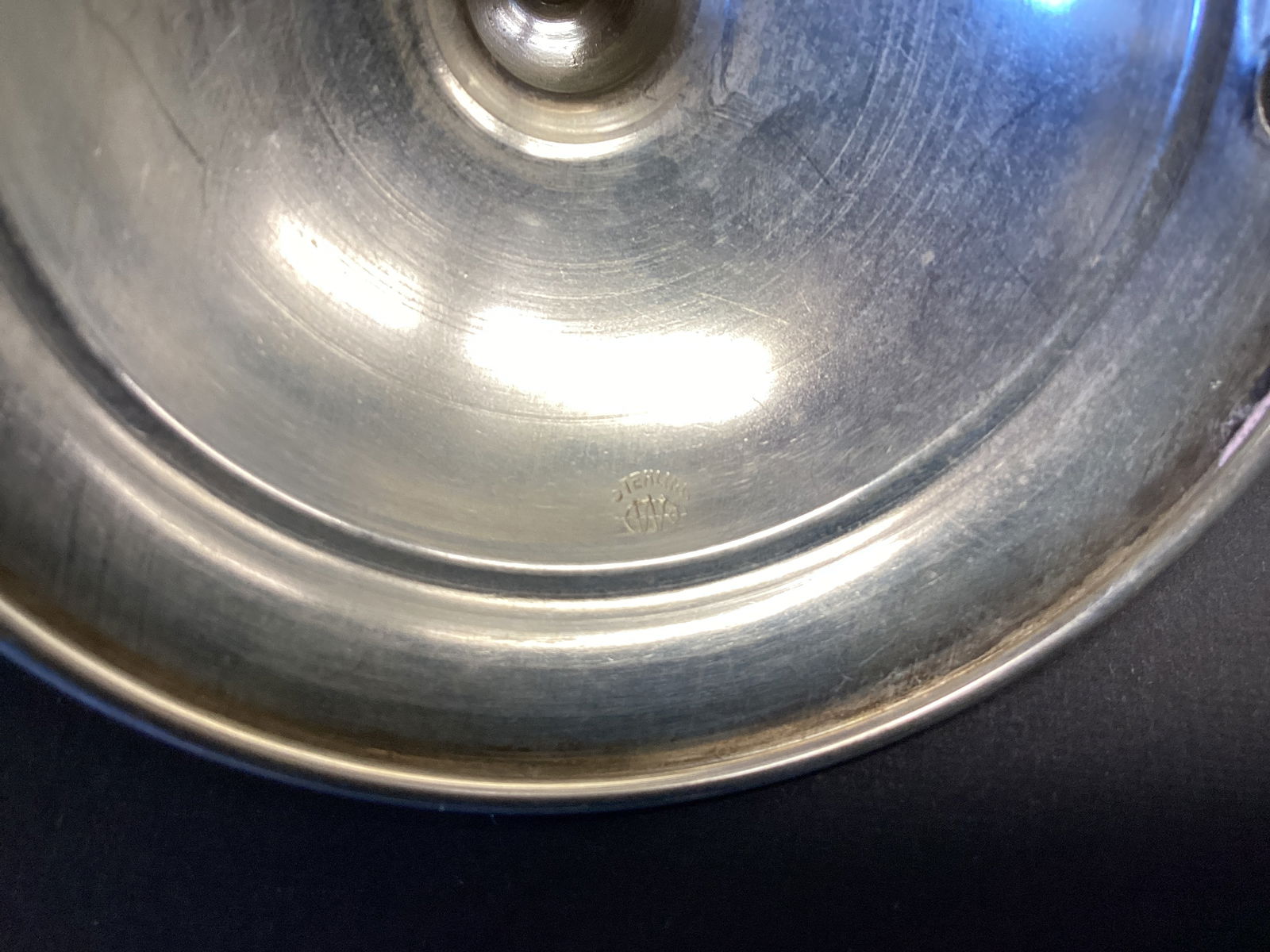 Etched Glass Condiment Jar with Sterling Silver Lid - 4