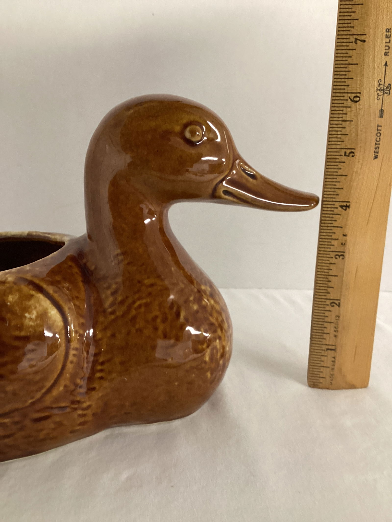 Vintage Pottery Duck Planter - 5
