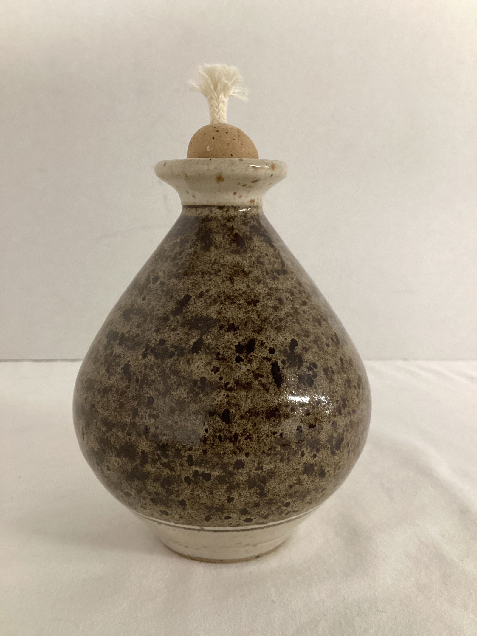 Signed Pottery Oil Diffuser: 4 1/2" h 